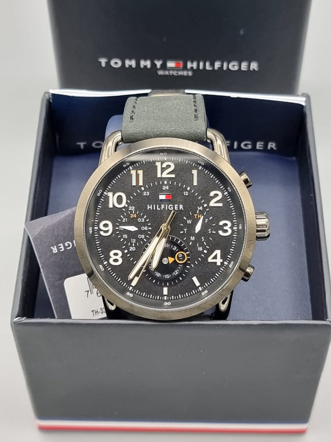 Tommy Hilfiger Briggs Black Dial Leather Strap Men's Watch 1791426 Main Image