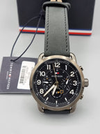 Tommy Hilfiger Briggs Black Dial Leather Strap Men's Watch 1791426