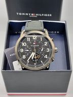 Tommy Hilfiger Briggs Black Dial Leather Strap Men's Watch 1791426
