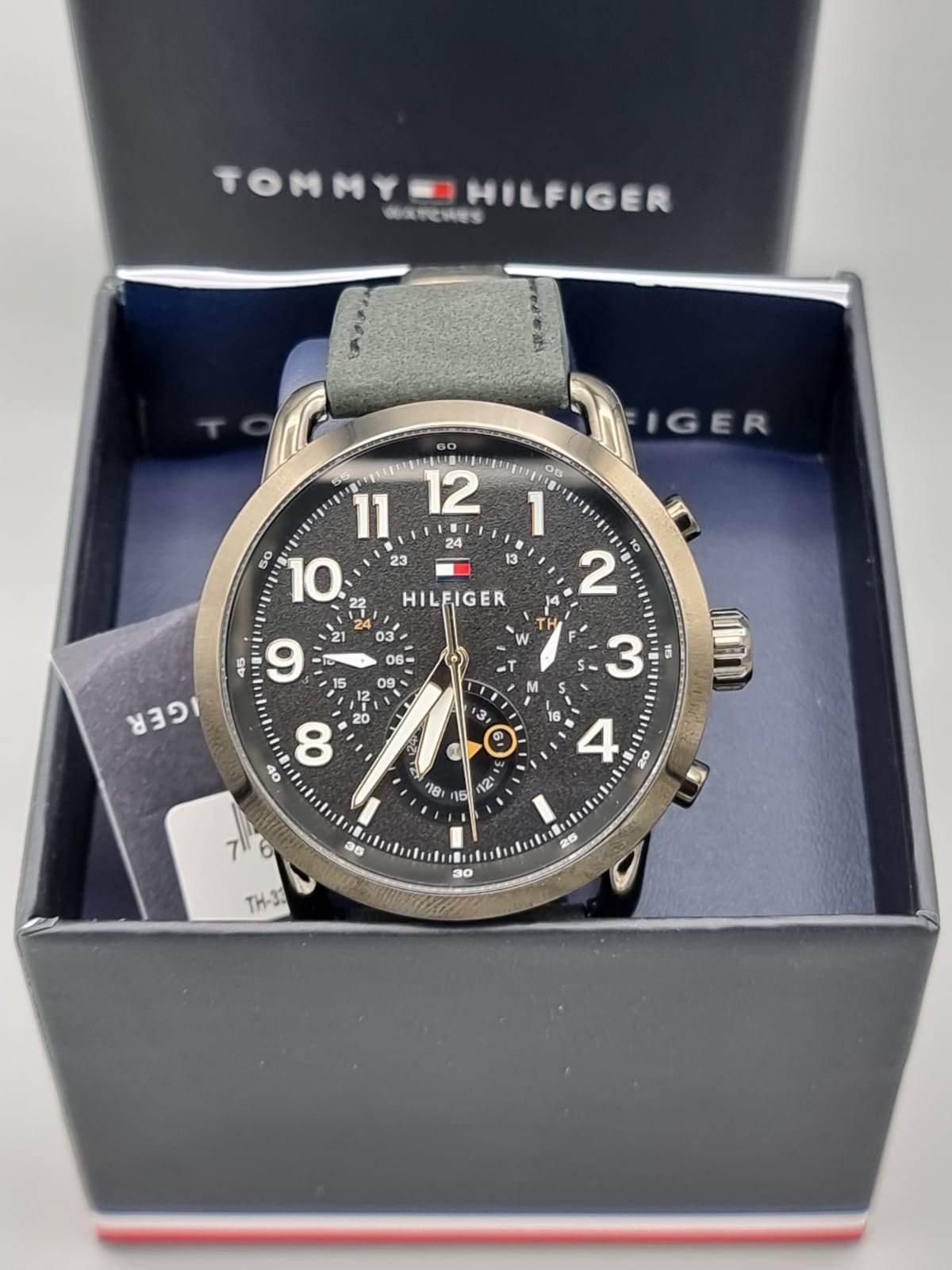 Tommy Hilfiger Briggs Black Dial Leather Strap Men's Watch 1791426