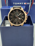 Tommy Hilfiger Men's Quartz Gold and Leather Watch, (Model: 1791273)