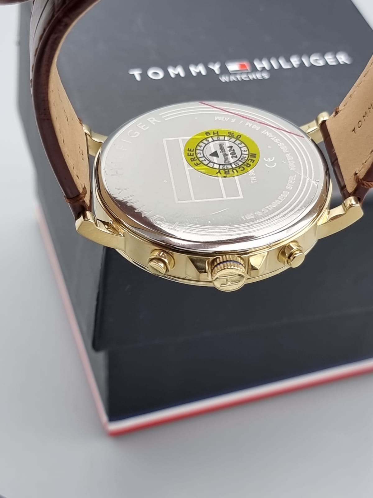 Tommy Hilfiger 1710380 Daniel 44mm Watch Men\'s Leather Brown