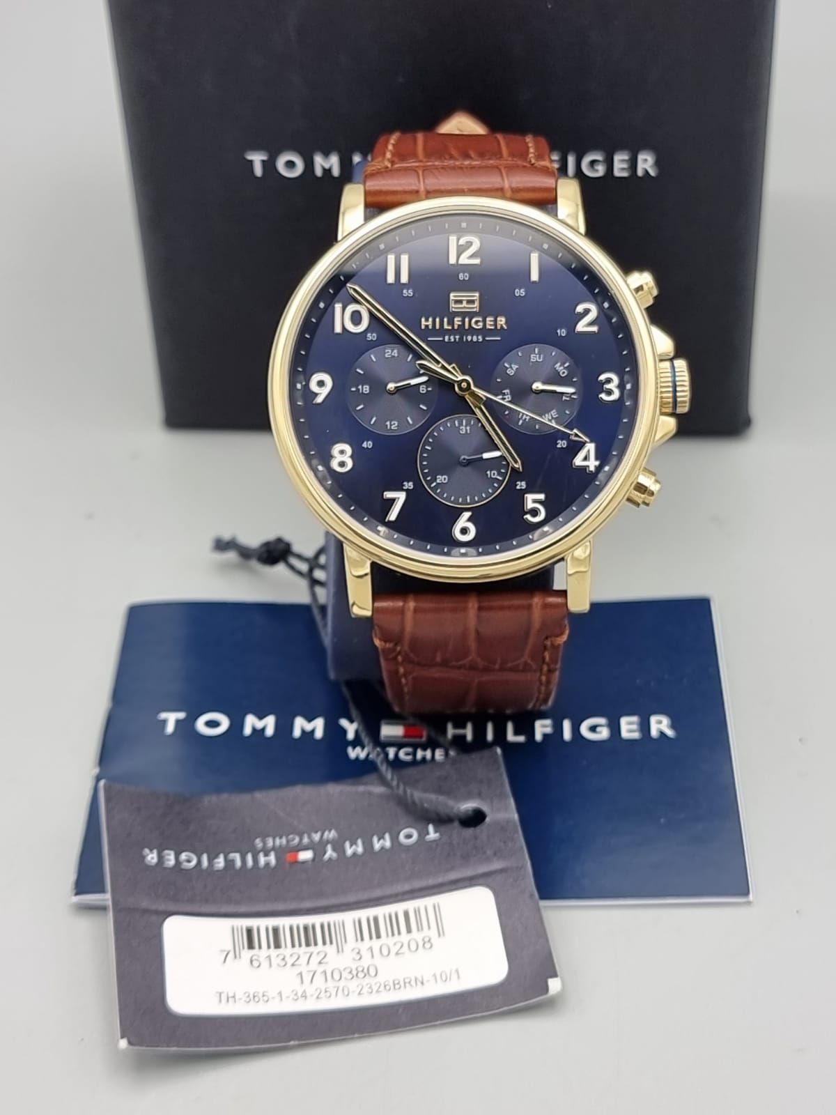 Tommy Hilfiger 1710380 Brown 44mm Daniel Men\'s Watch Leather