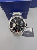 TOMMY HILFIGER Multi-Function Black Dial Stainless Steel Men's Watch 1791141