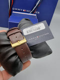 Tommy Hilfiger Hunter Multi-function Analogue Casual Men's Brown Leather Strap 1791607