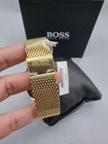 BOSS Ocean Edition, Chrono Quartz Gold Plated and Mesh Bracelet Casual Watch, 1513703