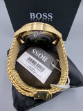 BOSS Ocean Edition, Chrono Quartz Gold Plated and Mesh Bracelet Casual Watch, 1513703