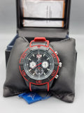 JOSHUA AND SONS Red and Black Chronograph Strap Men's Watch JS51RD