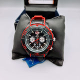 JOSHUA AND SONS Red and Black Chronograph Strap Men's Watch JS51RD