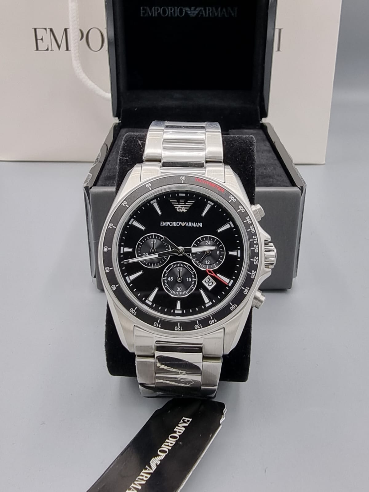 EMPORIO ARMANI Sigma Chronograph Quartz Black Dial Men's Watch AR6098