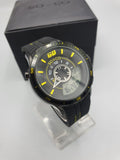 SO&CO New York Men's 5035.6 Monticello Analog-Digital Display Black Rubber Strap Watch
