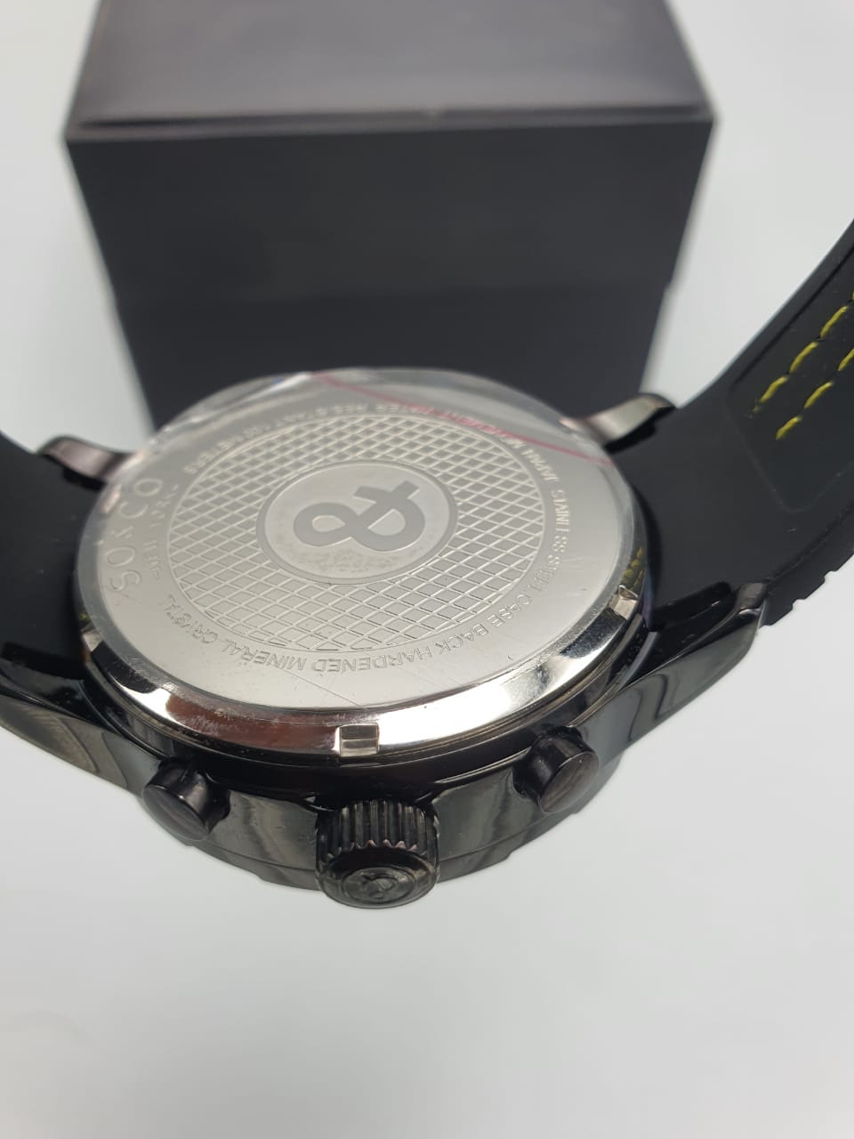 SO&CO New York Men's 5035.6 Monticello Analog-Digital Display Black Rubber Strap Watch