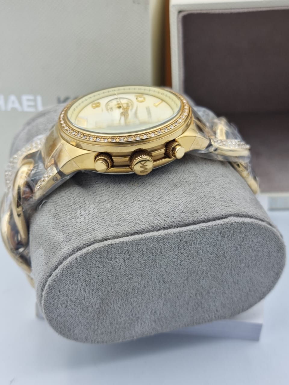Michael Kors Women’s Quartz Stainless Steel Gold Dial 38mm Watch MK3150