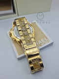 MICHAEL KORS Everest Light Champagne Dial Gold-tone and Horn Acetate Ladies Watch MK5874