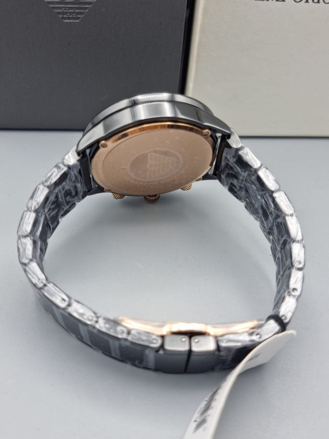 Emporio Armani Men’s Analogue Quartz Stainless Steel Black 43mm Watch AR70002 Main Image