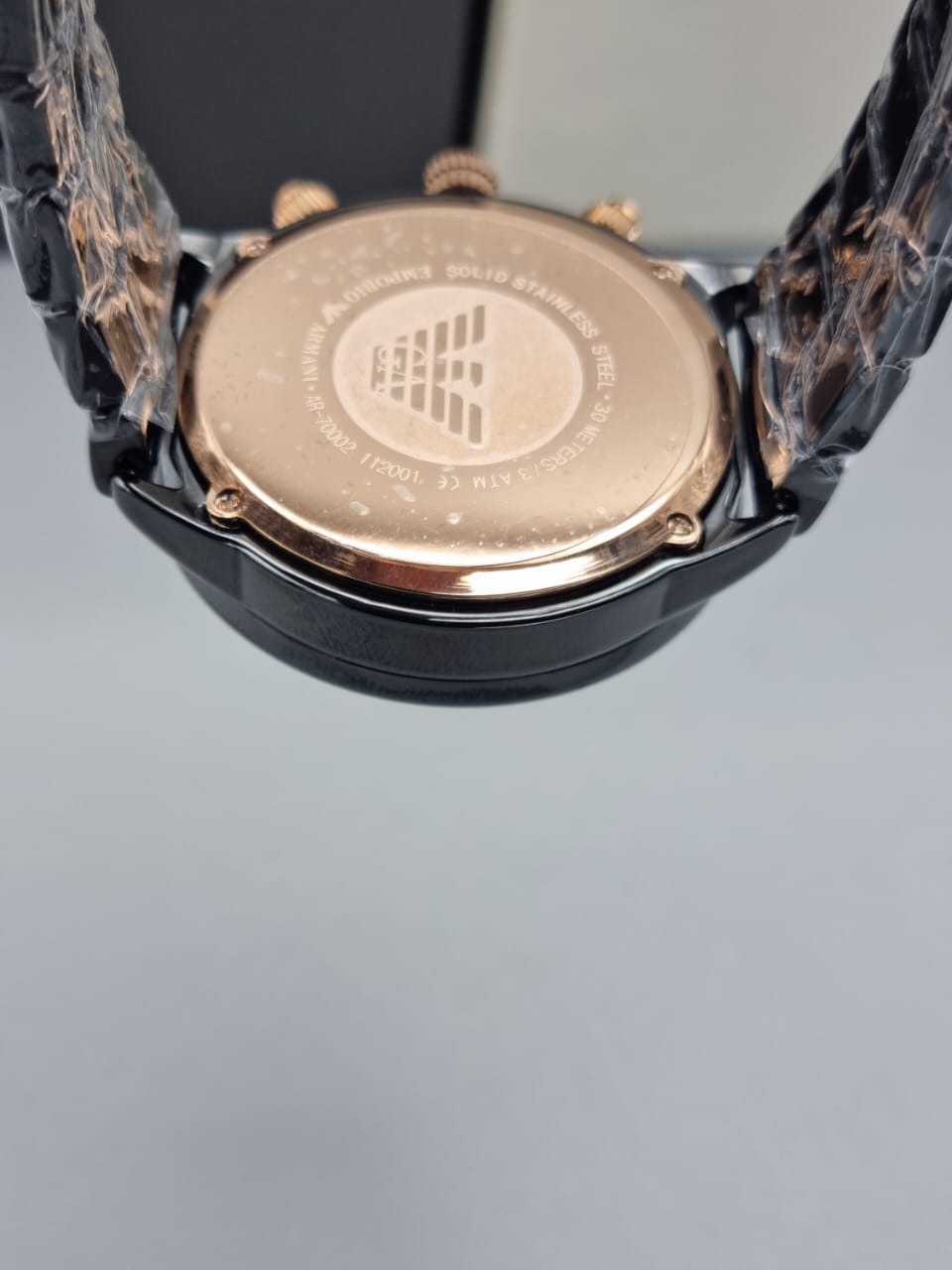 Emporio Armani Men’s Analogue Quartz Stainless Steel Black 43mm Watch AR70002