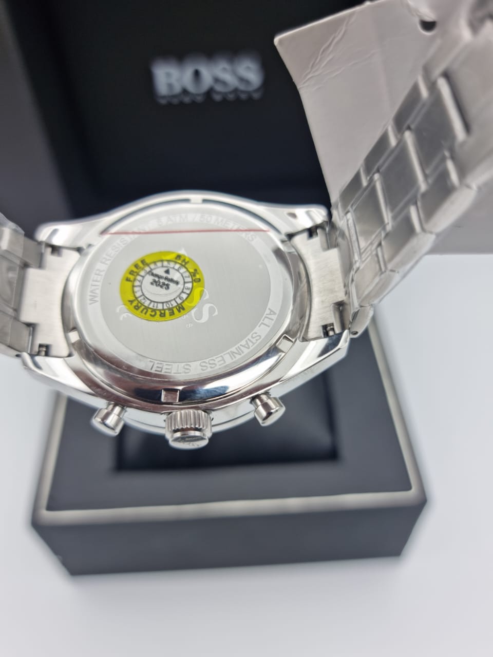 Hugo Boss Men’s Chronograph Quartz Stainless Steel Blue Dial 44mm Watch 1513630