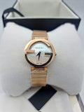 Gucci Interlocking Quartz Metal and Gold-Tone-Stainless-Steel Women's Watch (Model: YA133515)
