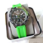 Fossil Men’s Quartz Green Silicone Strap Green Dial 45mm Watch BQ2501