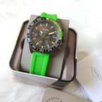 Fossil Men’s Quartz Green Silicone Strap Green Dial 45mm Watch BQ2501