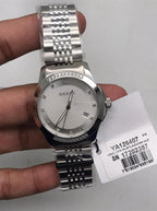 Gucci G Timeless Silver Dial Diamond Mens Watch YA126407