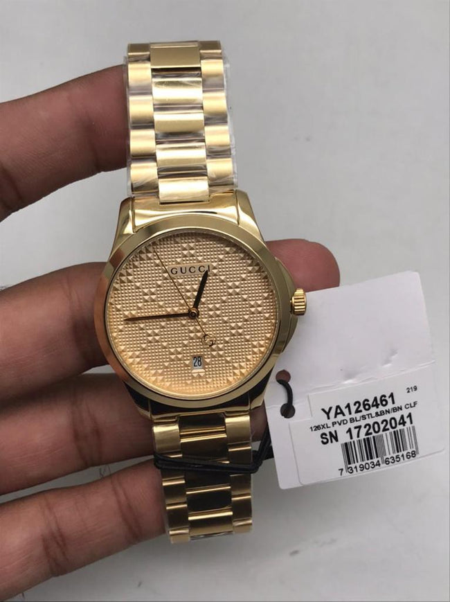 Gucci Swiss Quartz and Alloy Dress Gold-Toned Men's Watch(Model: YA126461) Main Image