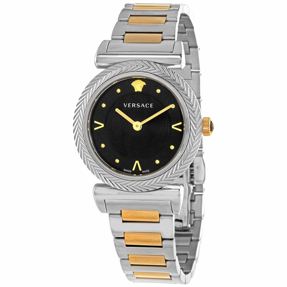 Versace Women’s Quartz Swiss Made Stainless Steel Black Dial 35mm Watch VERE00518 /2