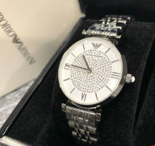 Emporio Armani Women's Stainless Steel Two-Hand Dress Watch AR1925 Main Image