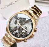 Michael Kors Gage Chronograph Black Dial Gold-Tone Mens Watch MK8361