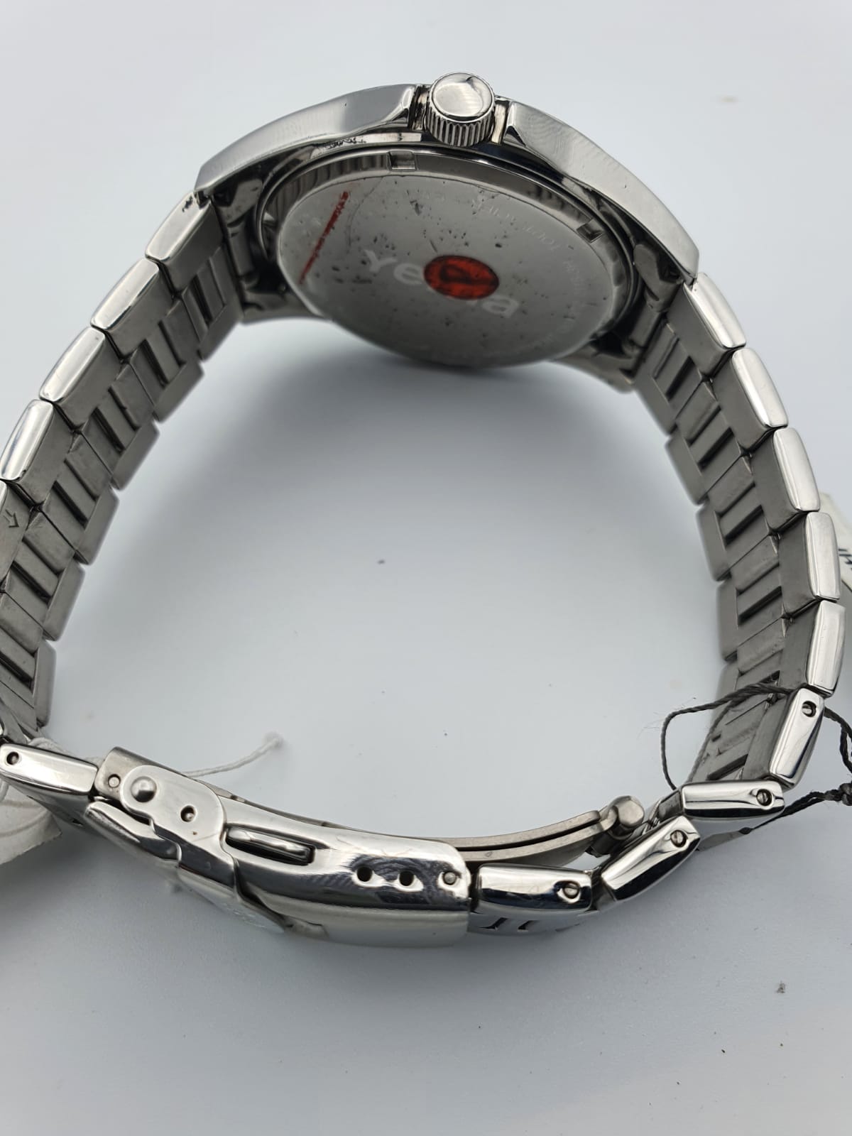 Yema Men's Watch Orange Dial Stainless Steel Silver Chain ymhf1102