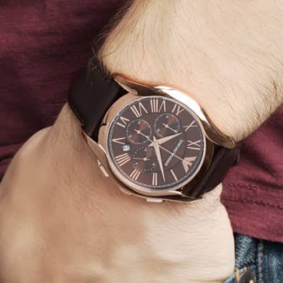Emporio Armani Men's AR1701 Dress Brown Leather Watch