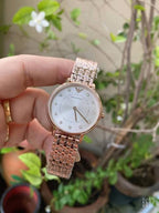 Emporio Armani Women's AR11062 Dress Watch Analog Display Quartz Pink Watch