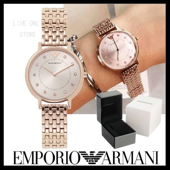 Emporio Armani Women's AR11062 Dress Watch Analog Display Quartz Pink Watch