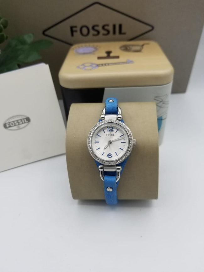 Fossil ES3474 26mm Stainless Steel Case Crocodile Mineral Women's Watch Main Image