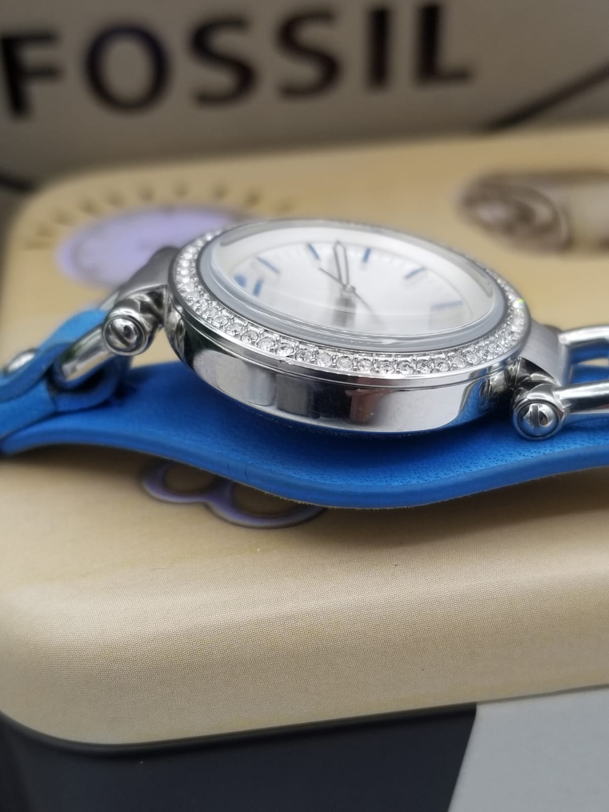 Fossil ES3474 26mm Stainless Steel Case Crocodile Mineral Women's Watch
