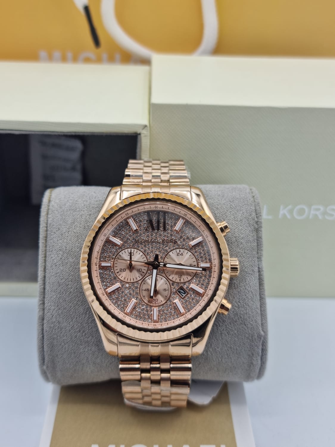 Michael Kors Men's MK8580 Analog Display Analog Quartz Rose Gold Watch