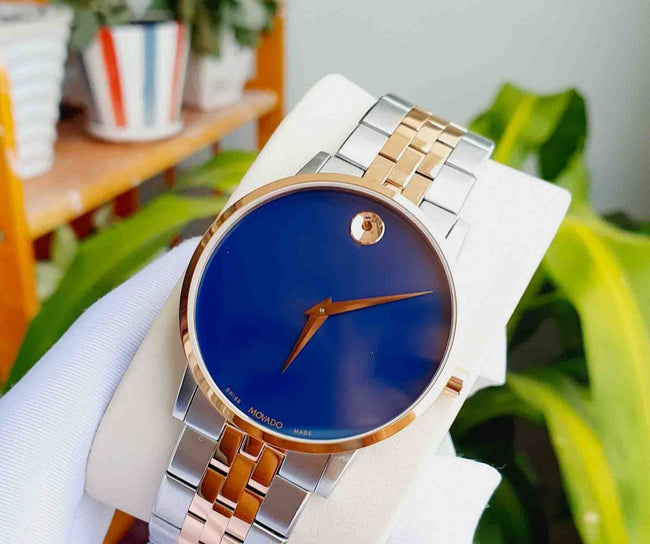 Movado Men’s Quartz Swiss Made Stainless Steel Blue Dial 40mm Watch 0607267 Hover Image