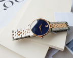 Movado Men’s Quartz Swiss Made Stainless Steel Blue Dial 40mm Watch 0607267