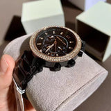 Michael Kors Women’s Quartz Stainless Steel Black Dial 39mm Watch MK5885