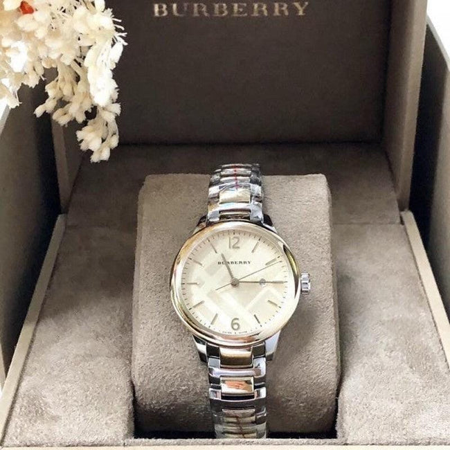 Burberry Women's The Classic Round Two-Tone Stainless Steel Bracelet Timepiece 32mm BU10118 Main Image