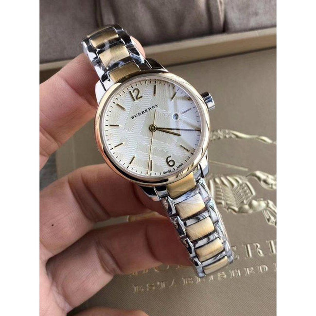 Burberry Women's The Classic Round Two-Tone Stainless Steel Bracelet Timepiece 32mm BU10118 Hover Image