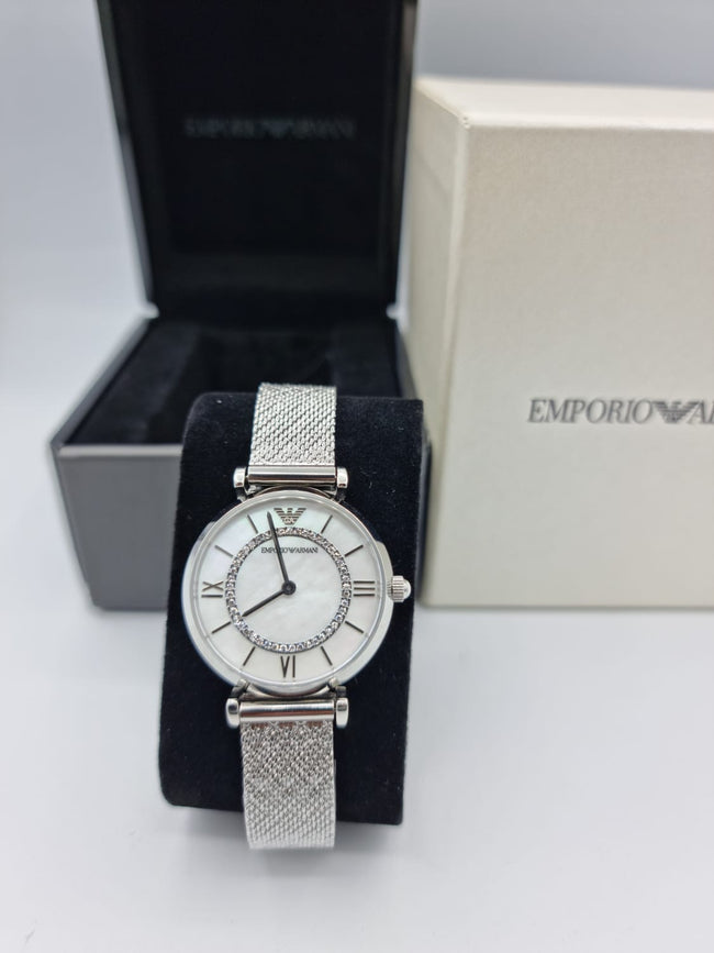 Emporio Armani Quartz Mother of Pearl Dial Ladies Watch AR11319 Hover Image