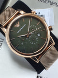 Emporio Armani Analog Green Dial Men's Watch-AR11428