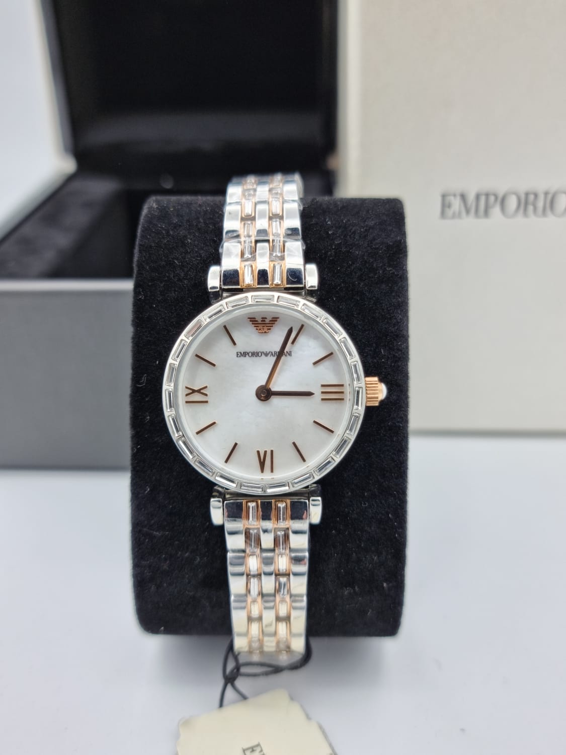 Emporio Armani Women’s Quartz Stainless Steel White Dial 28mm Watch AR11290