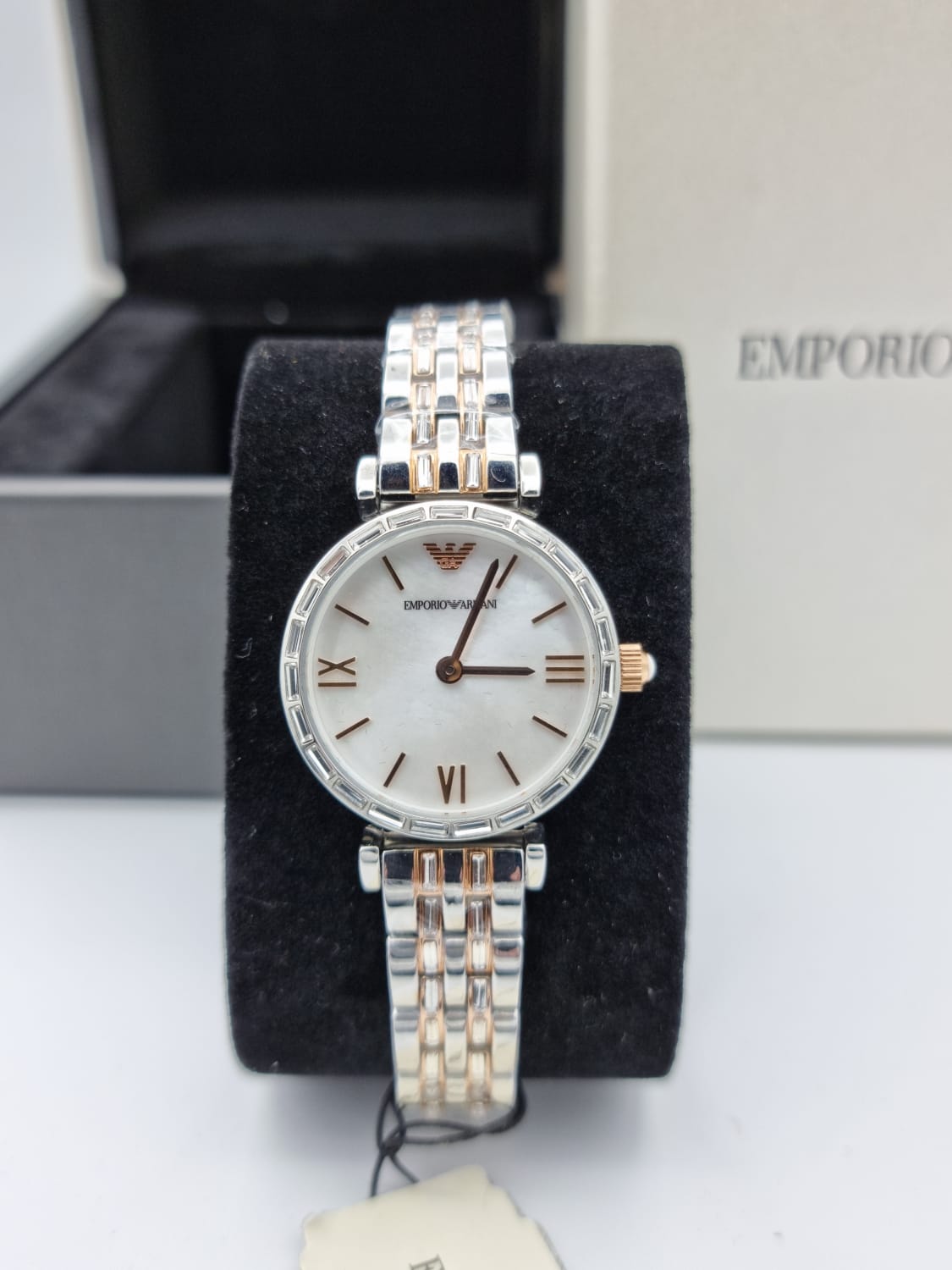 Emporio Armani Women’s Quartz Stainless Steel White Dial 28mm Watch AR11290