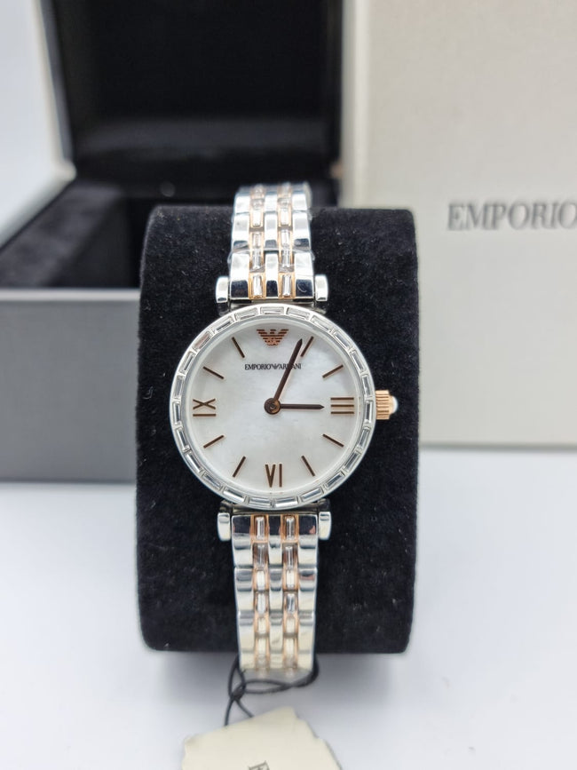 Emporio Armani Women’s Quartz Stainless Steel White Dial 28mm Watch AR11290 Hover Image