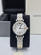 Emporio Armani Women’s Quartz Stainless Steel White Dial 28mm Watch AR11290