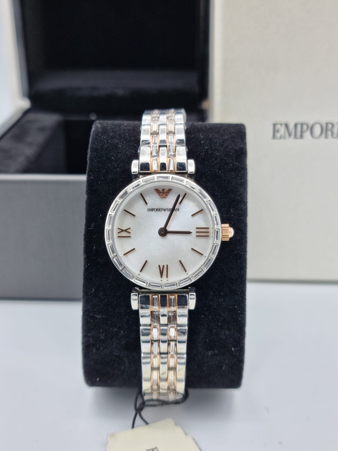 Emporio Armani Women’s Quartz Stainless Steel White Dial 28mm Watch AR11290