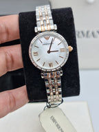Emporio Armani Women’s Quartz Stainless Steel White Dial 28mm Watch AR11290