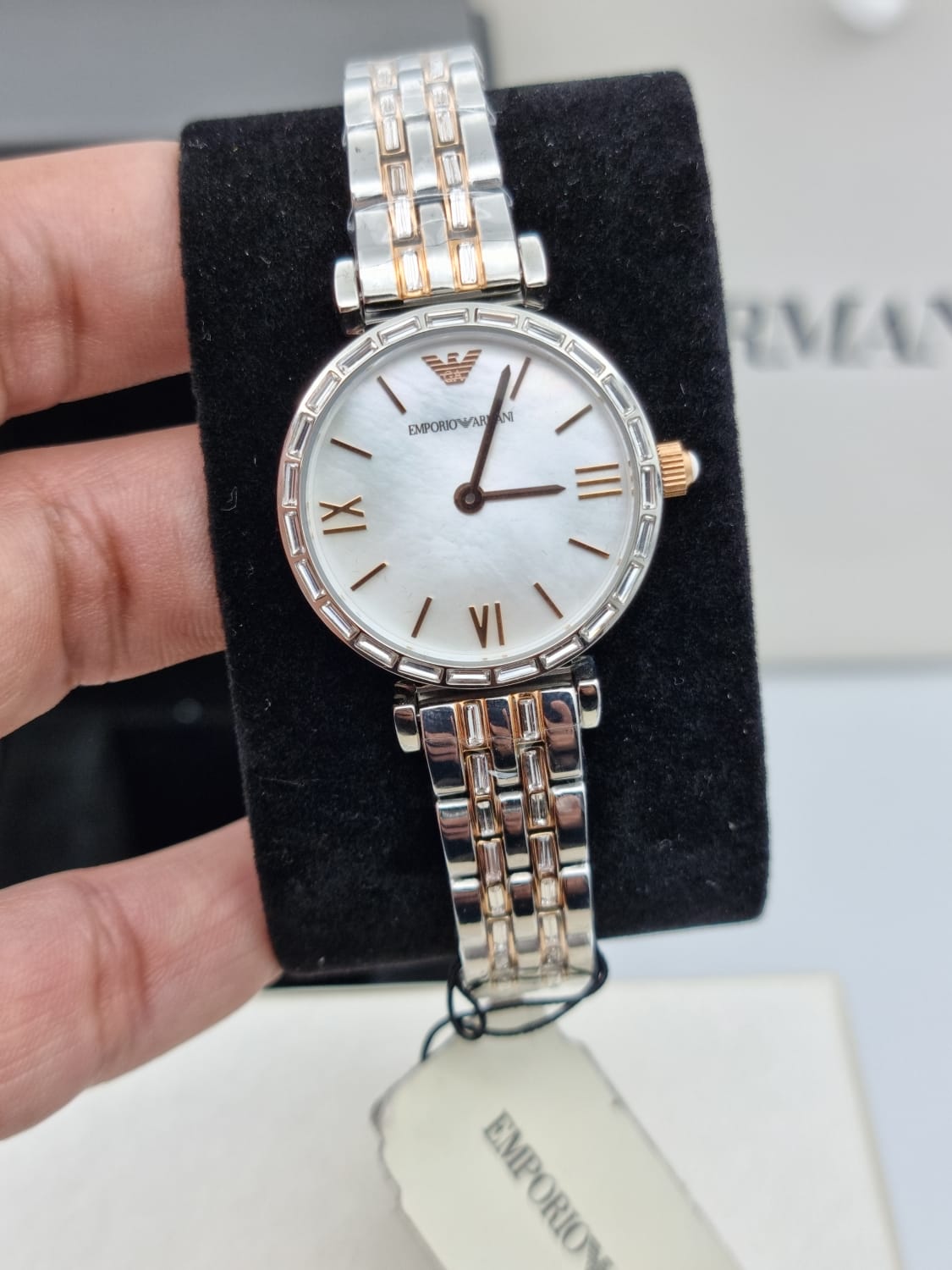 Emporio Armani Women’s Quartz Stainless Steel White Dial 28mm Watch AR11290